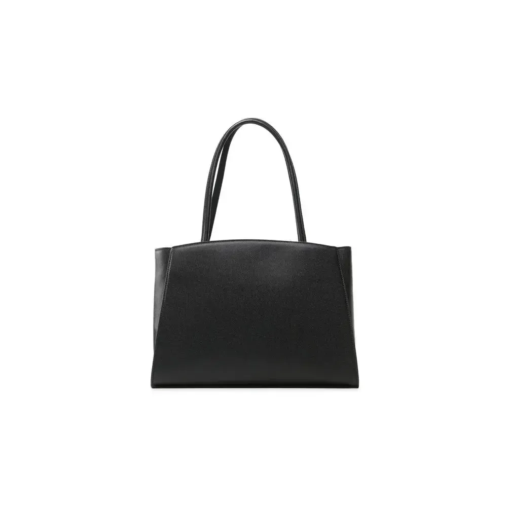 Plein Sport Chic Ebony Tote with Silver Logo Accent
