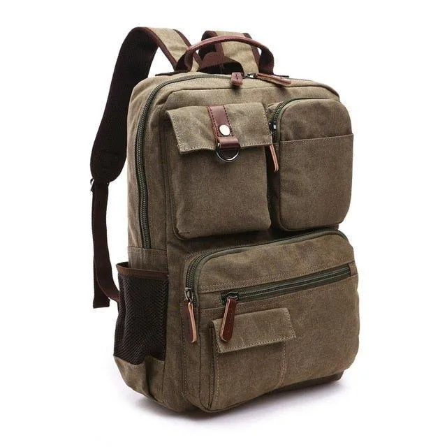 School Backpack Vintage Canvas Laptop Backpacks