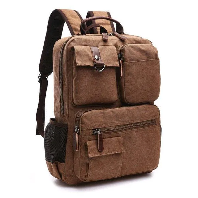 School Backpack Vintage Canvas Laptop Backpacks