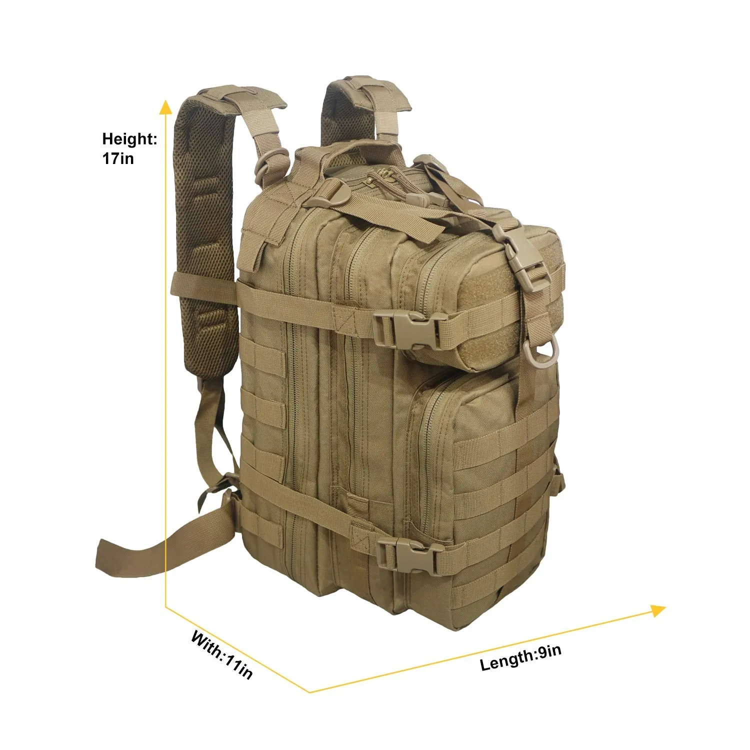 Small Military Tactical Backpack 30L Assault Backpack Tactical Bag Tan