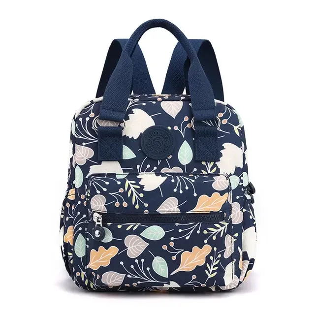 Sohiwoo Girl Outdoor Bag Backpack Hiking Top-handle Printing High Quality Female Women Bag Nylon Rucksack Flower Shoulder Trekking