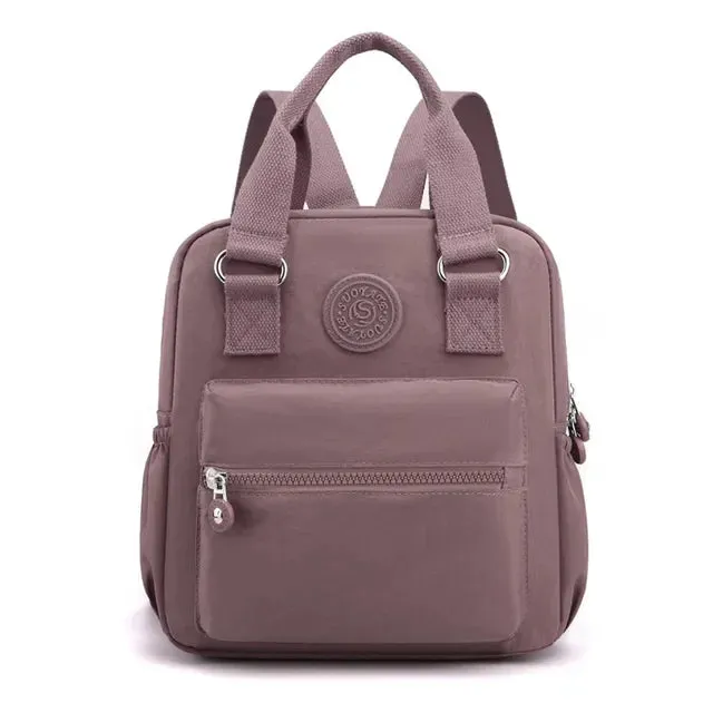 Sohiwoo Girl Outdoor Bag Backpack Hiking Top-handle Printing High Quality Female Women Bag Nylon Rucksack Flower Shoulder Trekking
