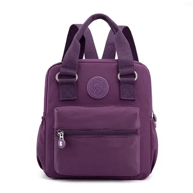 Sohiwoo Girl Outdoor Bag Backpack Hiking Top-handle Printing High Quality Female Women Bag Nylon Rucksack Flower Shoulder Trekking