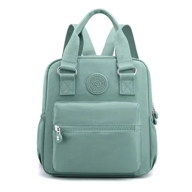 Sohiwoo Girl Outdoor Bag Backpack Hiking Top-handle Printing High Quality Female Women Bag Nylon Rucksack Flower Shoulder Trekking