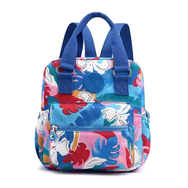 Sohiwoo Girl Outdoor Bag Backpack Hiking Top-handle Printing High Quality Female Women Bag Nylon Rucksack Flower Shoulder Trekking