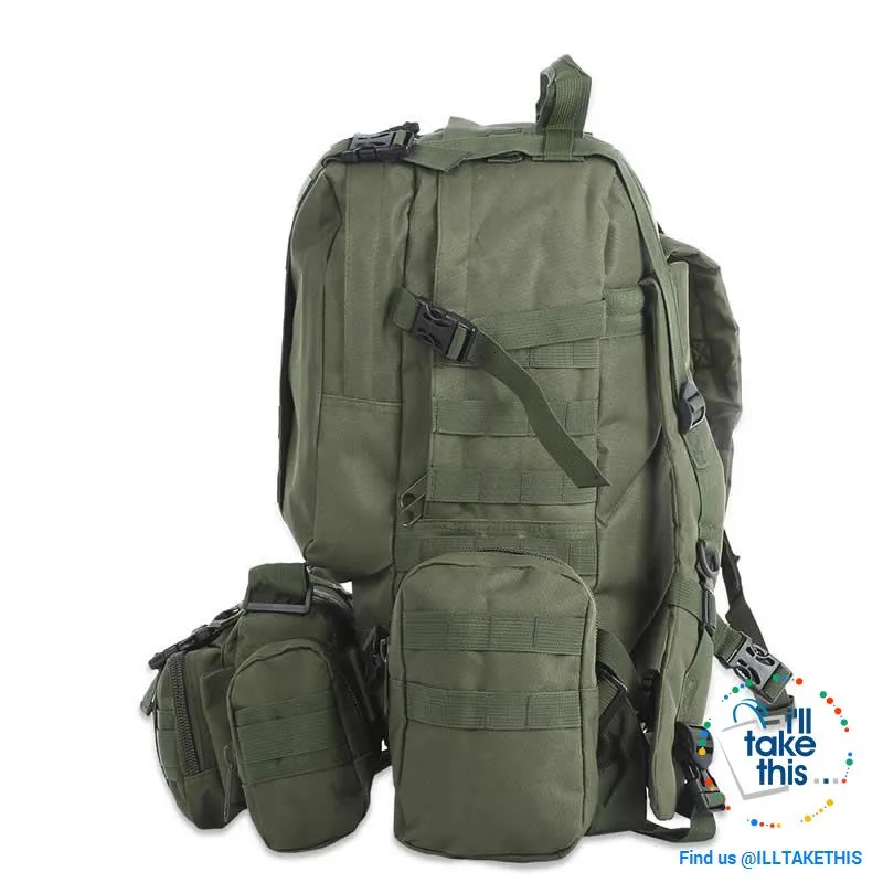 Tactical Camouflage Backpack HUGE 50L Outdoor Sport, Climbing, Hiking, Camping, Travel Sports Bag