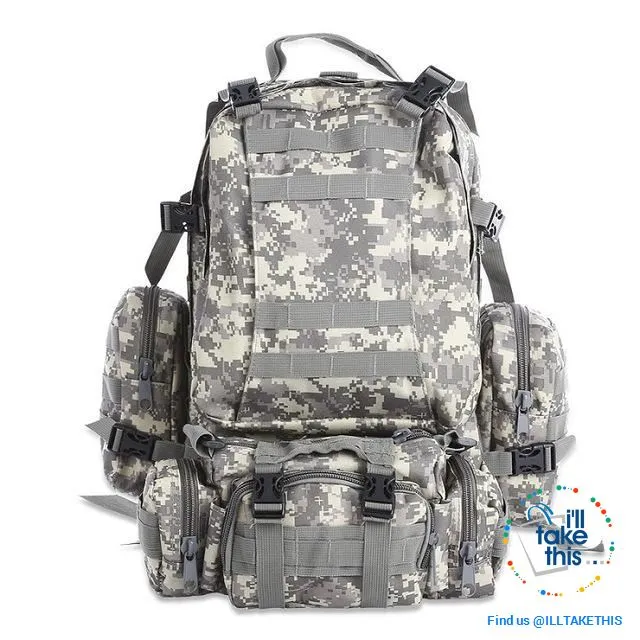 Tactical Camouflage Backpack HUGE 50L Outdoor Sport, Climbing, Hiking, Camping, Travel Sports Bag