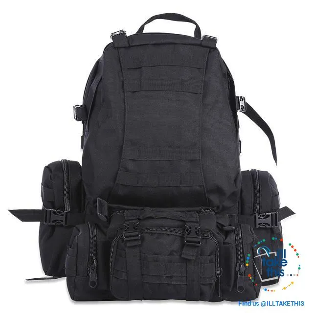 Tactical Camouflage Backpack HUGE 50L Outdoor Sport, Climbing, Hiking, Camping, Travel Sports Bag