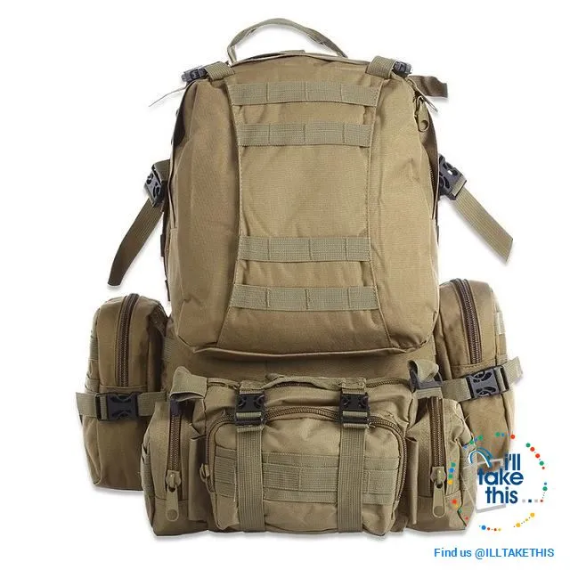 Tactical Camouflage Backpack HUGE 50L Outdoor Sport, Climbing, Hiking, Camping, Travel Sports Bag