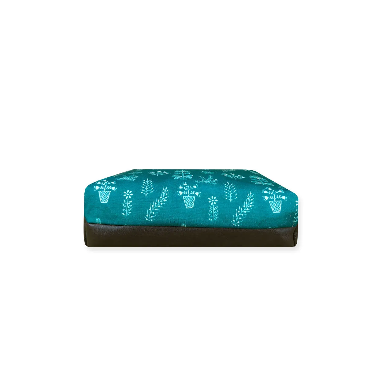 Teal Warli Garden Tote Bag