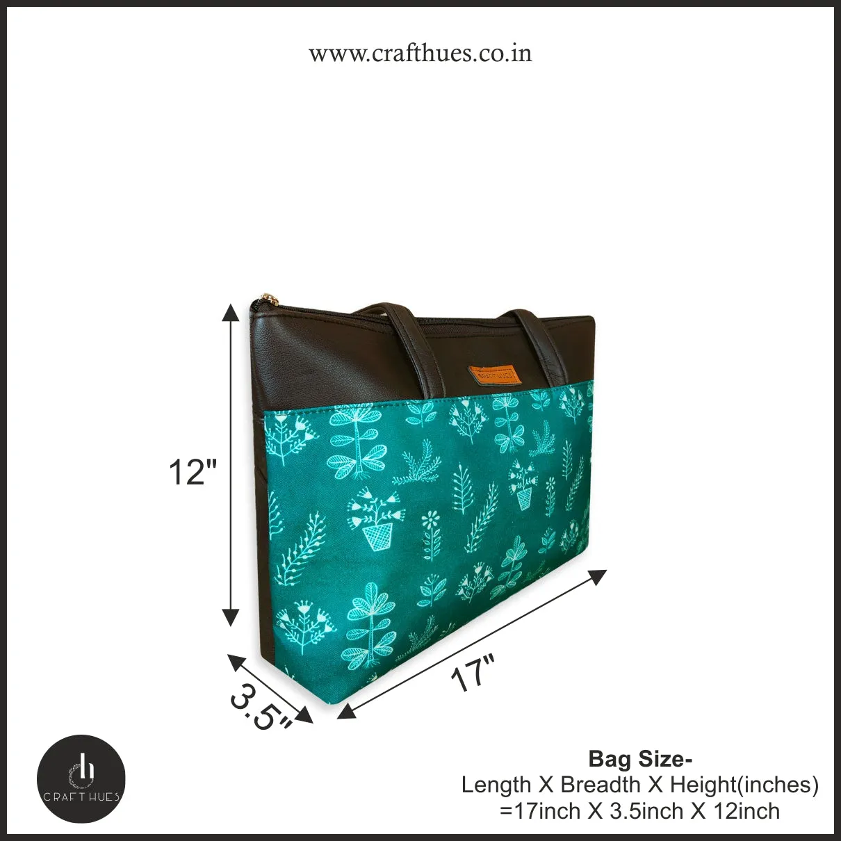 Teal Warli Garden Tote Bag
