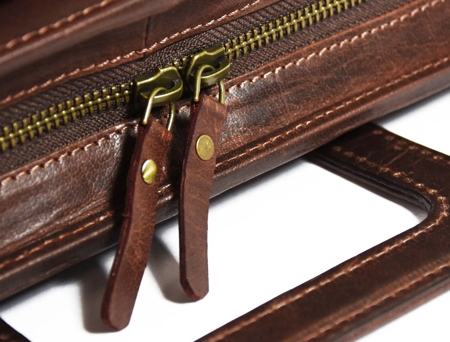 Tulsa Leather Organizer - Walnut Brown
