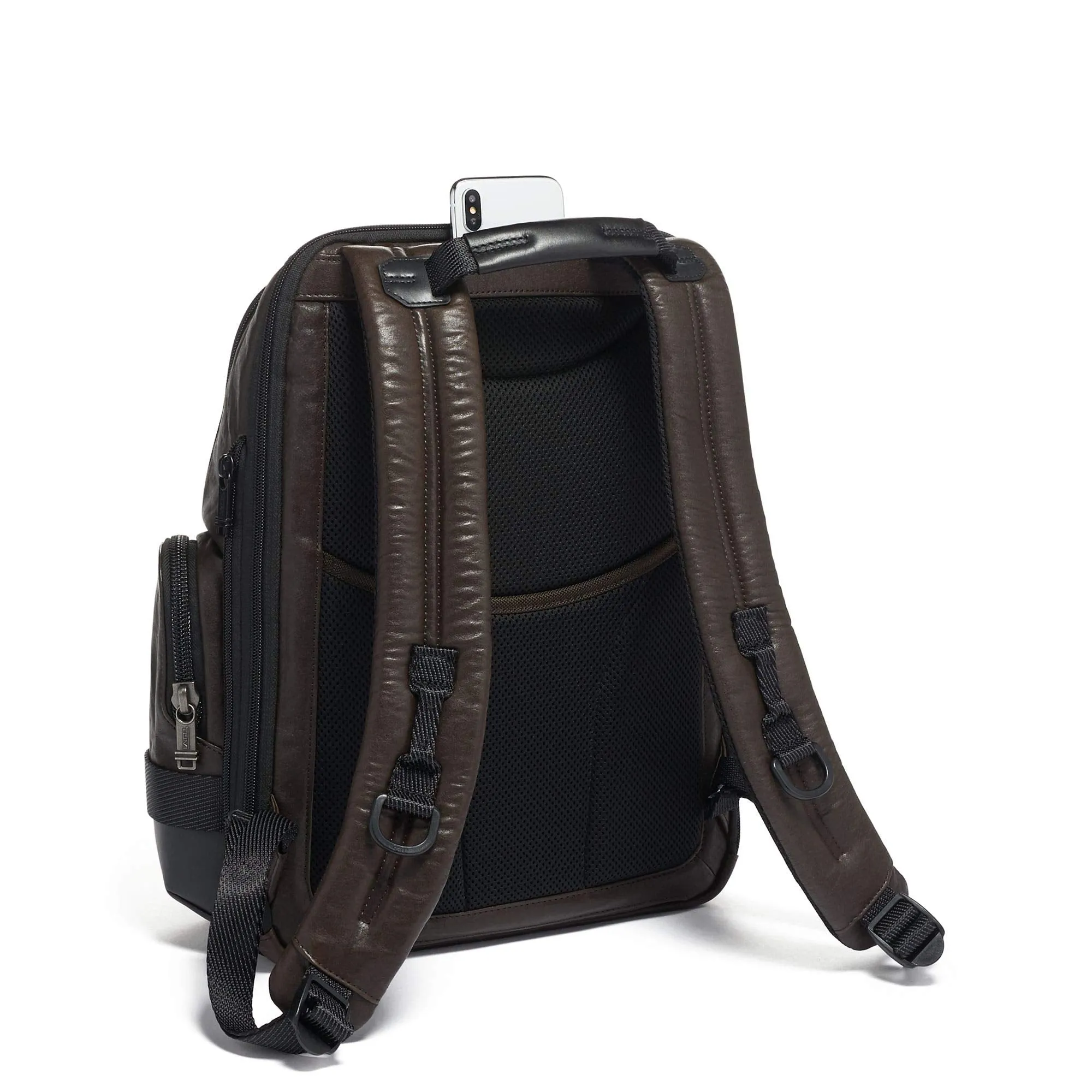 TUMI - Alpha Bravo Nathan Leather Laptop Backpack - 15 Inch Computer Bag for Men and Women - Dark Brown
