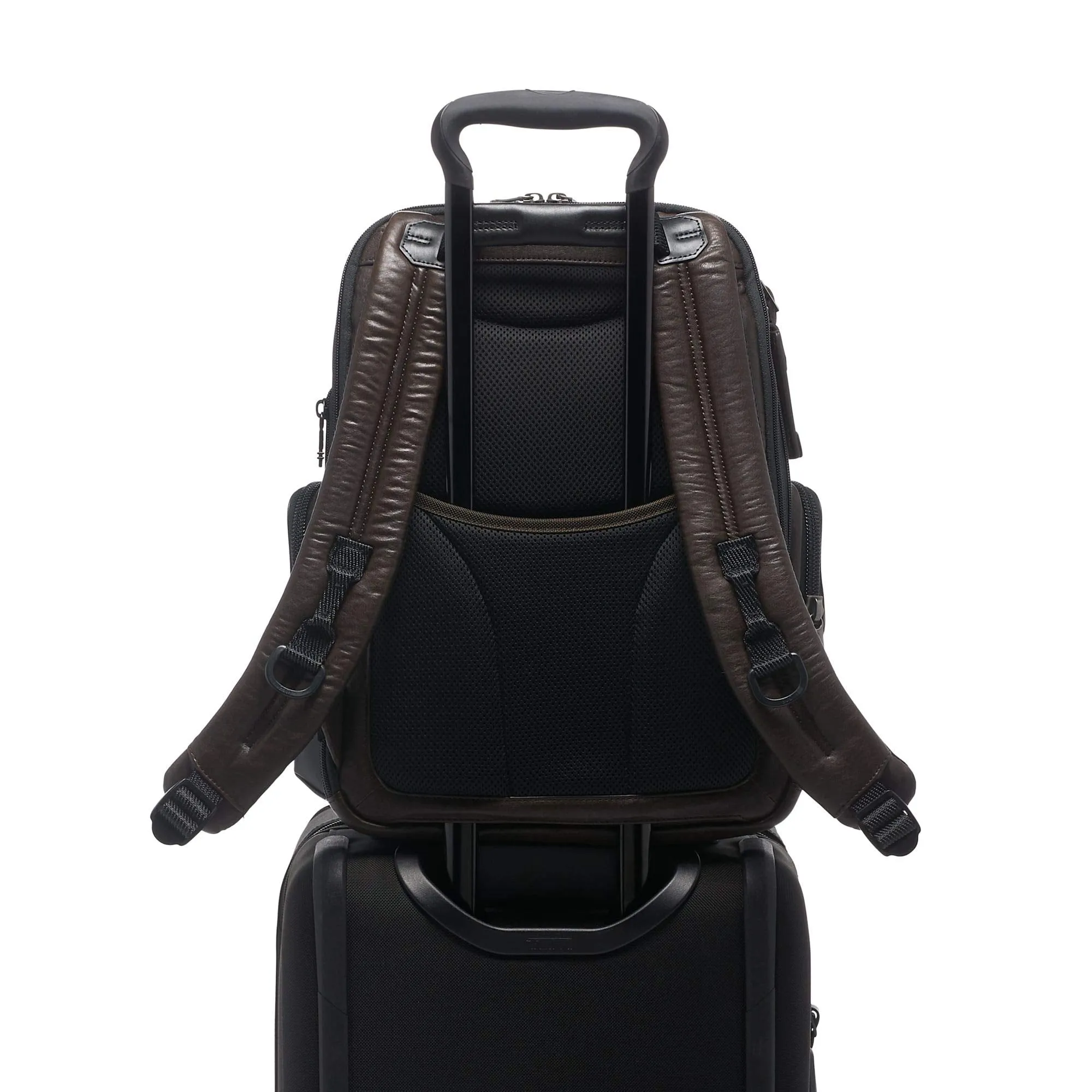 TUMI - Alpha Bravo Nathan Leather Laptop Backpack - 15 Inch Computer Bag for Men and Women - Dark Brown