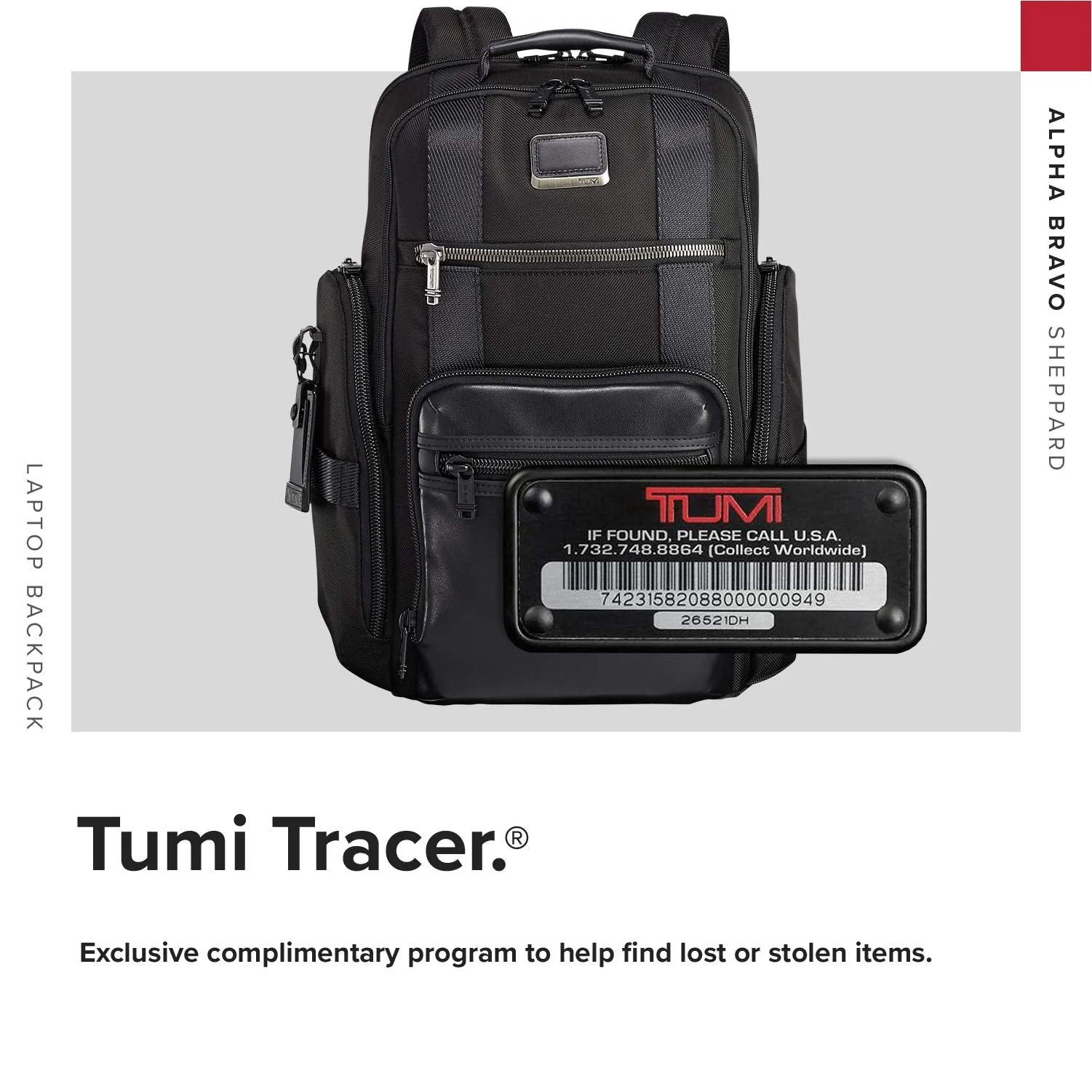 TUMI - Alpha Bravo Sheppard Deluxe Brief Pack Laptop Backpack - 15 Inch Computer Bag for Men and Women - Black