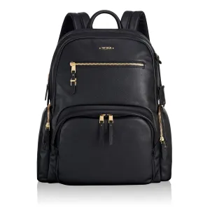 TUMI - Voyageur Carson Leather Laptop Backpack - 15 Inch Computer Bag for Women - Black