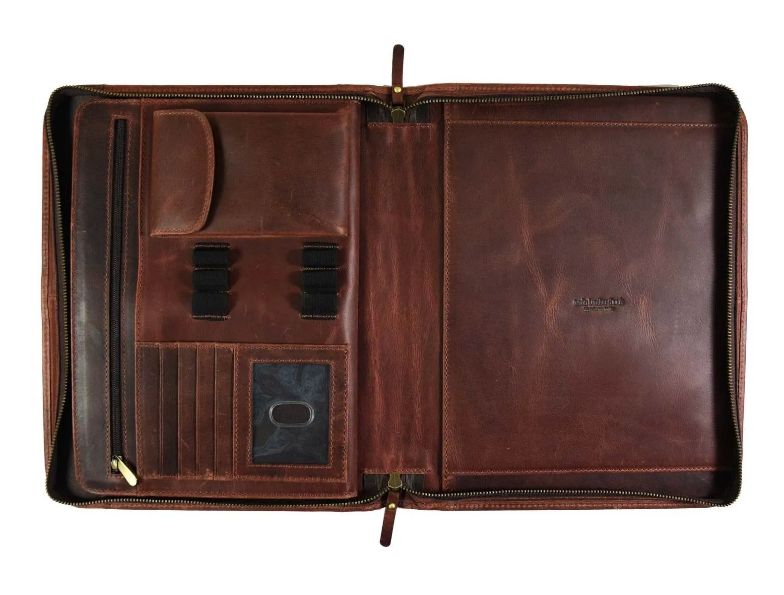 Vittoria Leather Organizer - Walnut Brown