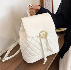 Vvsha Diamond Grain women backpack school bags for teenage girls Drawstring Design travel backpacks pu leather female Shoulder Bags