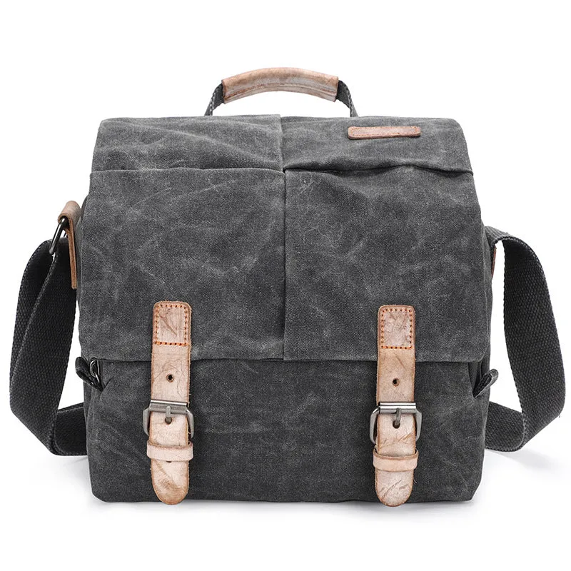 Waterproof Canvas Camera Bag for Men Women - DSLR Camera Backpack