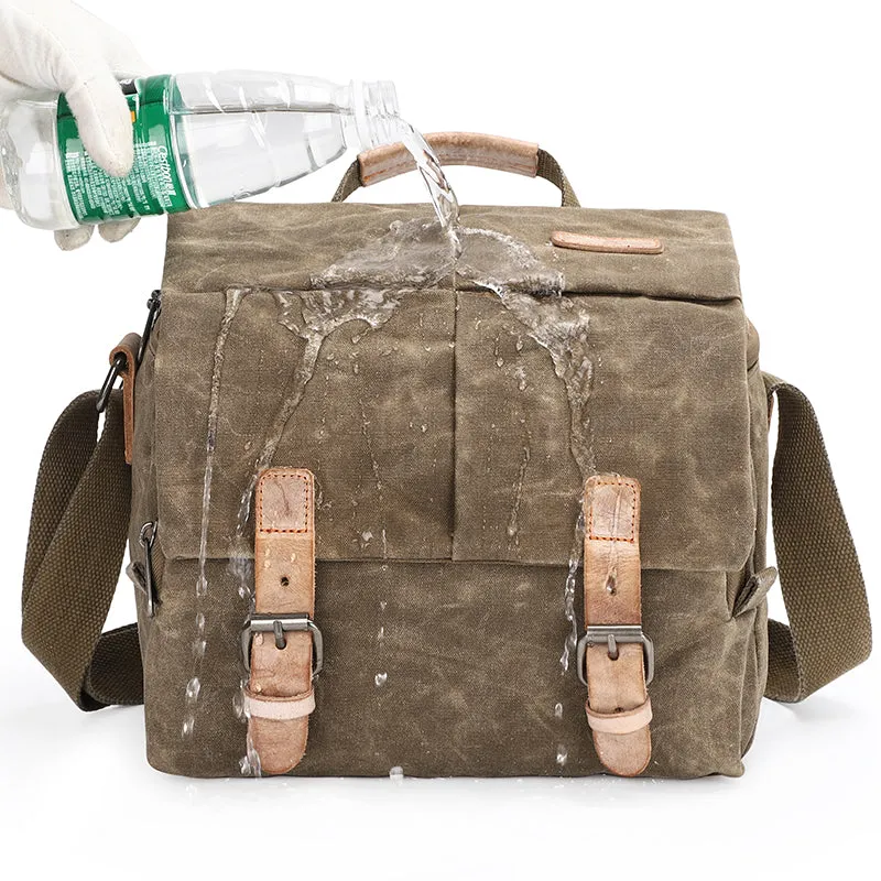 Waterproof Canvas Camera Bag for Men Women - DSLR Camera Backpack