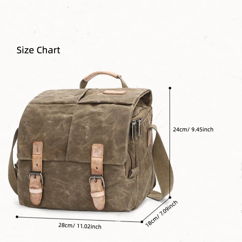 Waterproof Canvas Camera Bag for Men Women - DSLR Camera Backpack