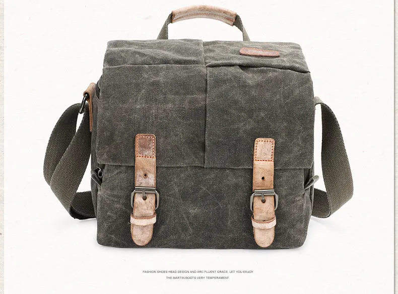 Waterproof Canvas Camera Bag for Men Women - DSLR Camera Backpack