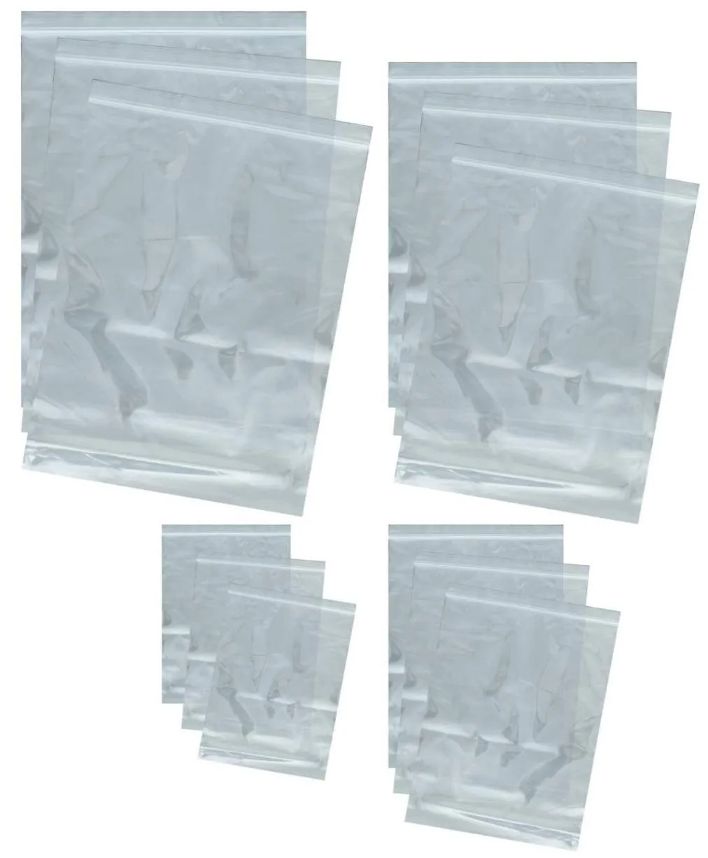 Web-tex Heavy Duty Resealable Poly Bag Set 12 Pack